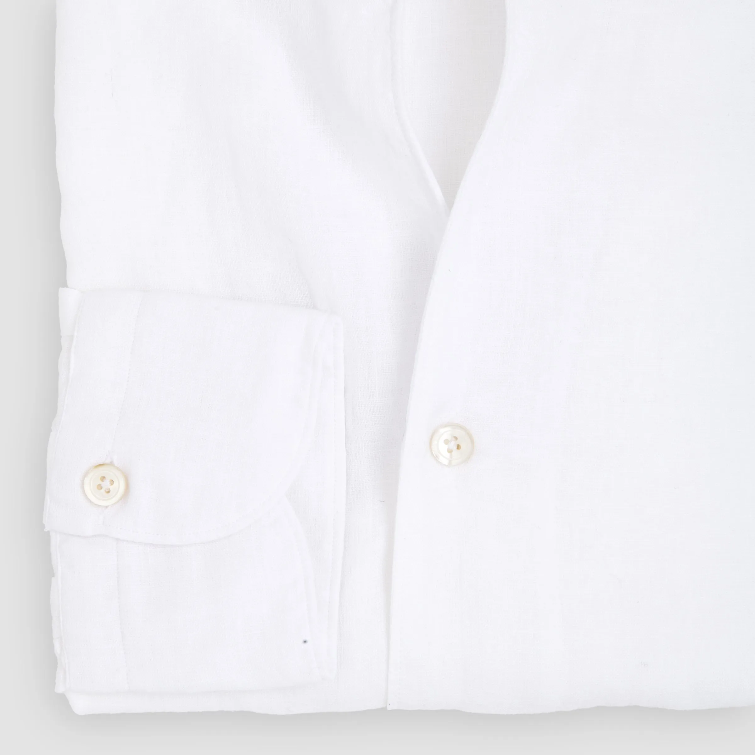 Linen Tokyo Fit Ustica with Button Collar Sportshirt White