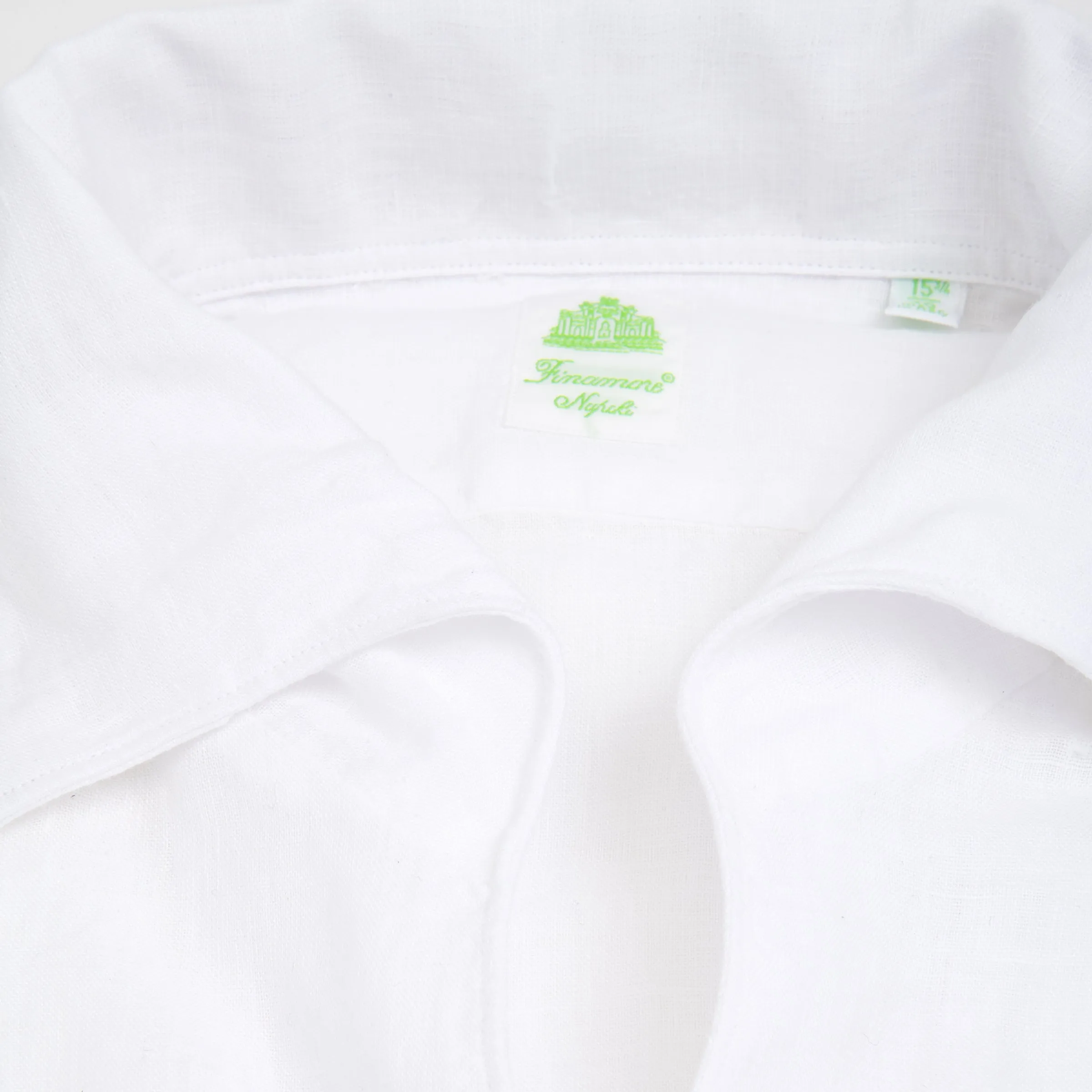 Linen Tokyo Fit Ustica with Button Collar Sportshirt White
