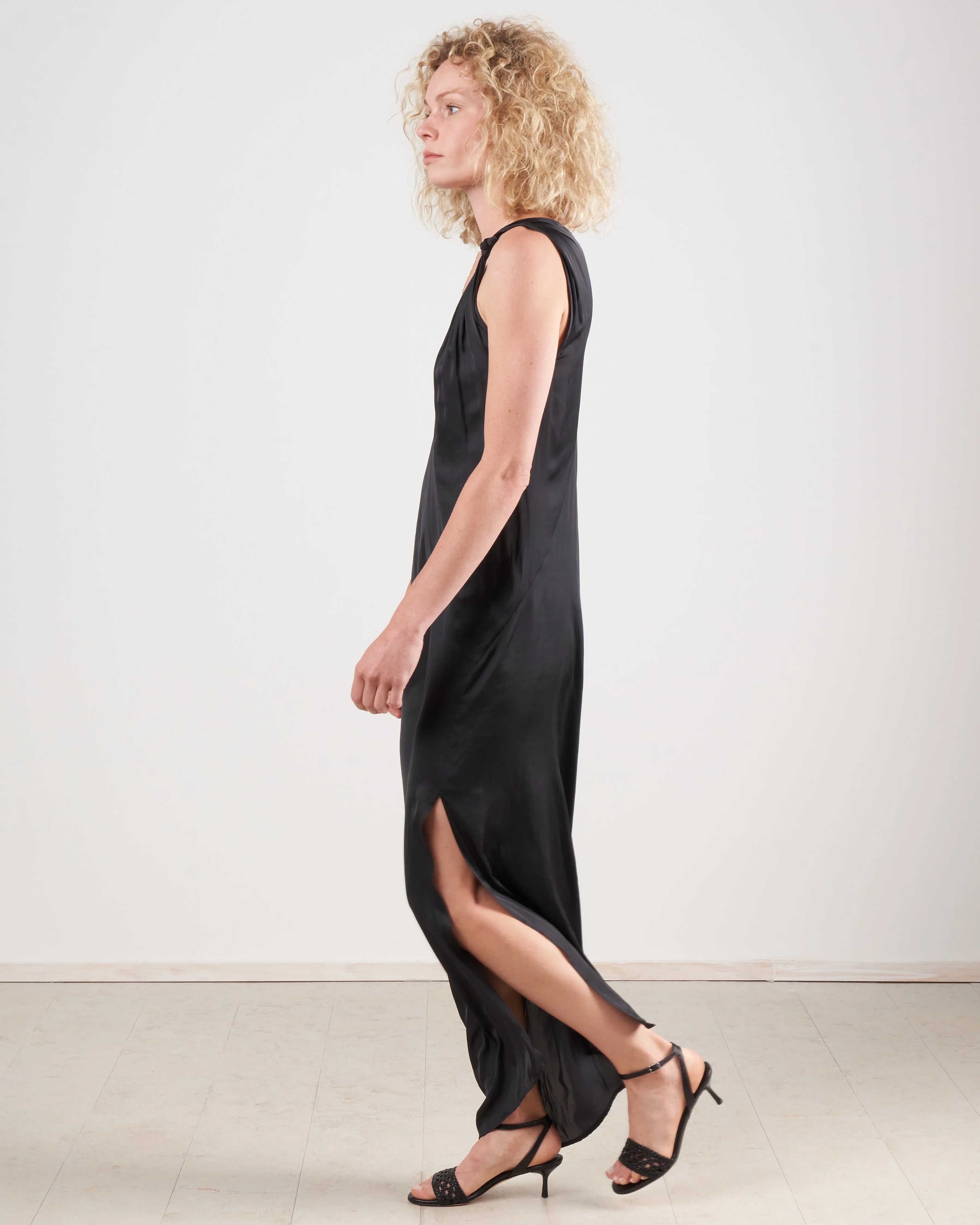 long knot dress - black
