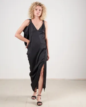 long knot dress - black