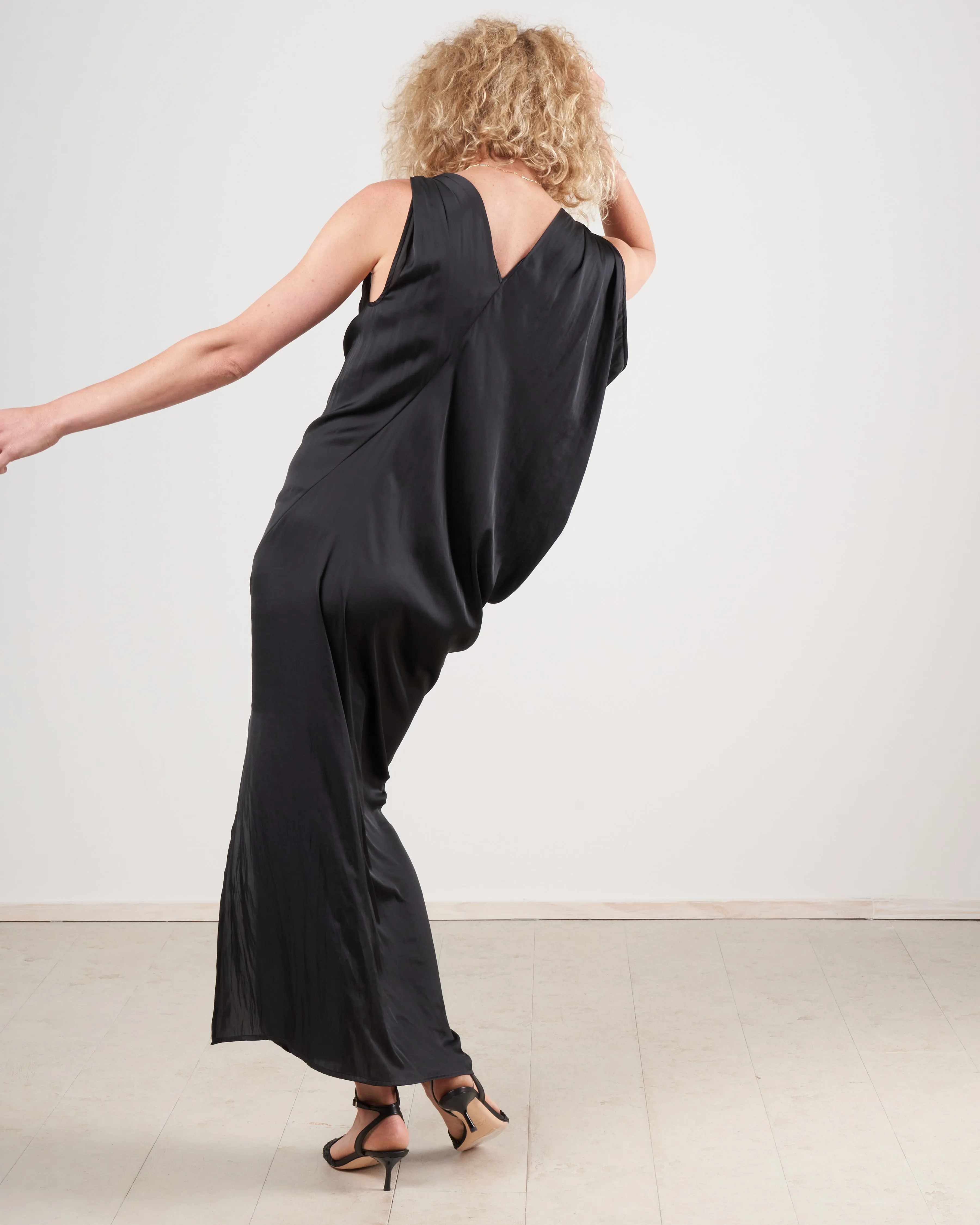 long knot dress - black