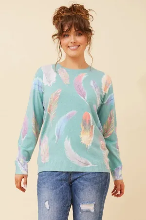 Long Sleeve Feather Pullover (KP732977)