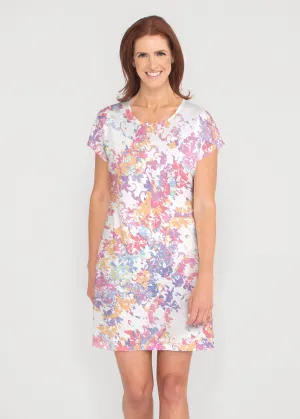 Lovely (19207) ~ French Terry Short Sleeve Crew Dress