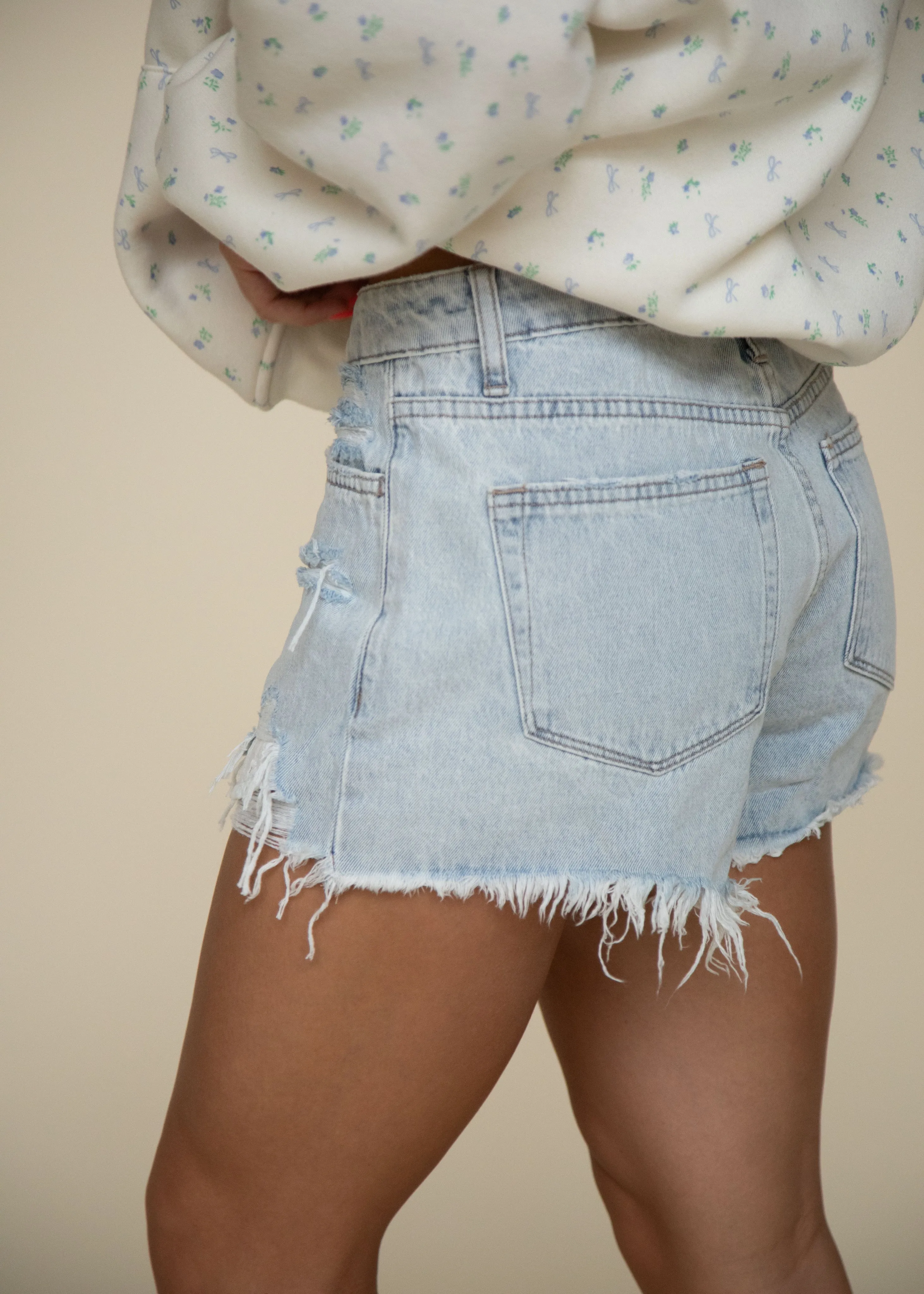 Lucy Light Wash Shorts