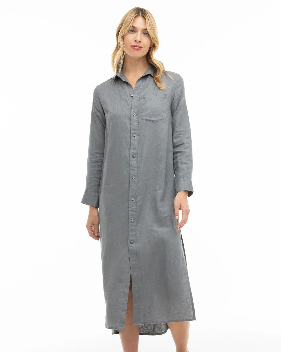 Luxe Linen Shirt Dress