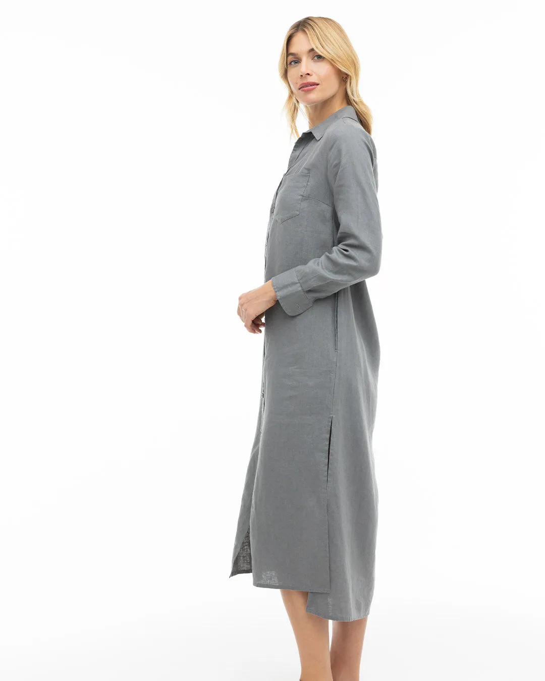 Luxe Linen Shirt Dress