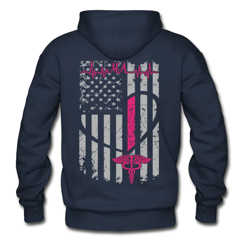 MA Flag Gildan Heavy Blend Adult Hoodie (CK1012)
