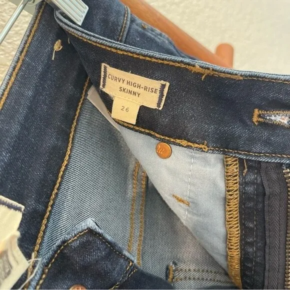 Madewell Curvy High-Rise Skinny Jeans in Woodland Wash Size 26