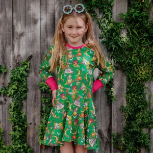 Magical Teacups Long Sleeve Dress