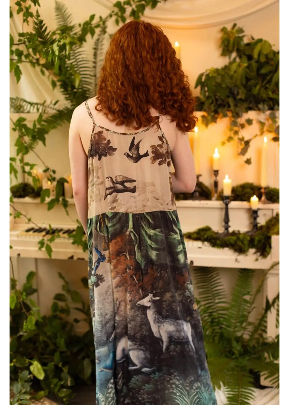 Market Of Stars Theatre Of Dreams Deer Maxi Dress Kimono Multi