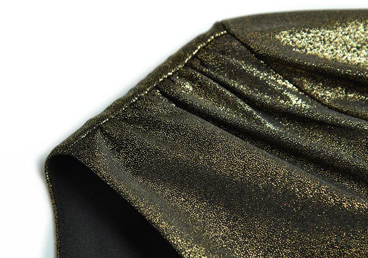 Marley Gold  Silver Vintage Pleated Dress