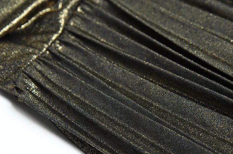 Marley Gold  Silver Vintage Pleated Dress