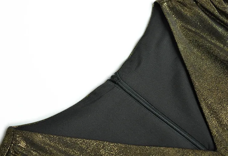 Marley Gold  Silver Vintage Pleated Dress