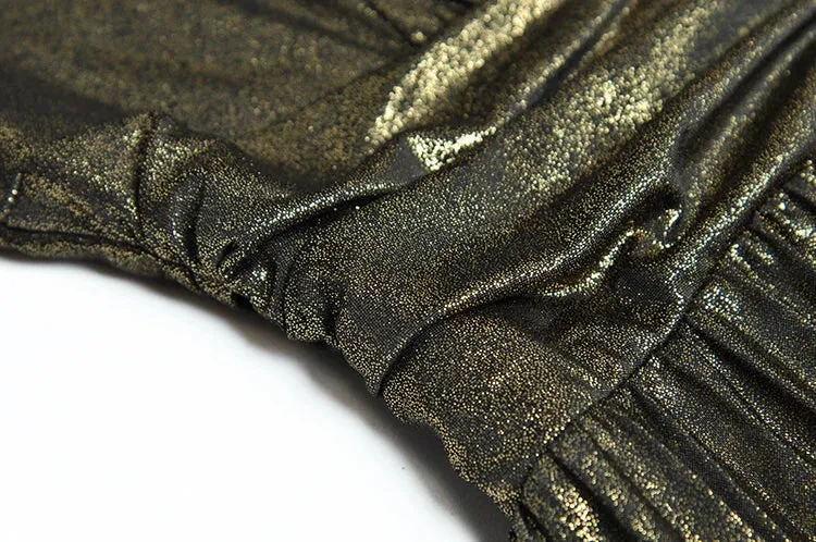 Marley Gold  Silver Vintage Pleated Dress