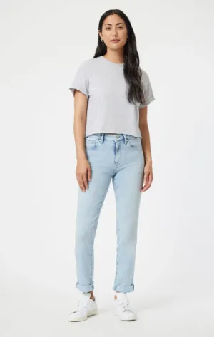 Mavi Kathleen Slim Boyfriend Jeans in Bleach Feather Blue