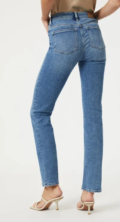 Mavi Kendra Straight Leg Jeans in Mid Brushed Feather Blue