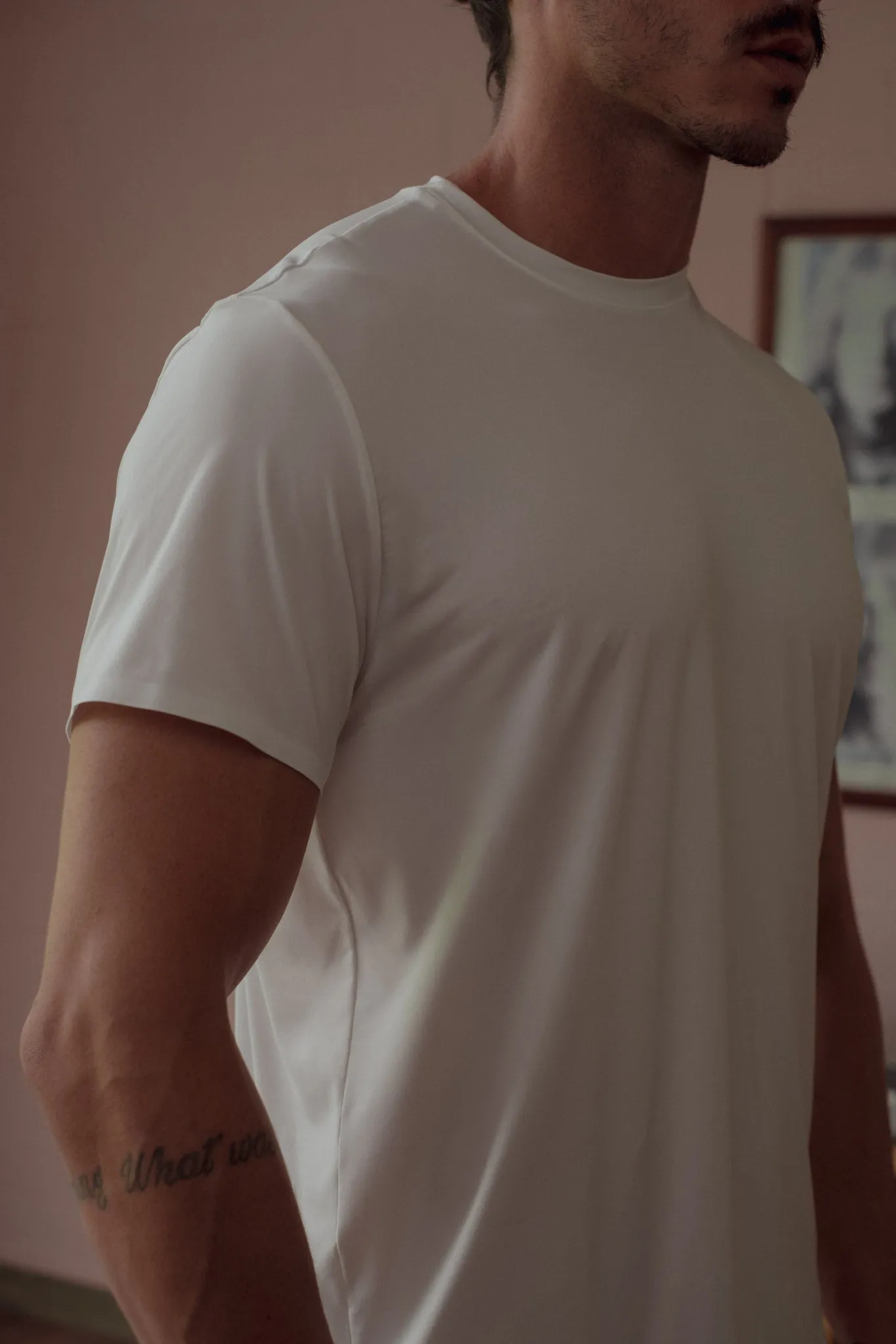 MEN TRAINING T-SHIRT - SOFT WHITE