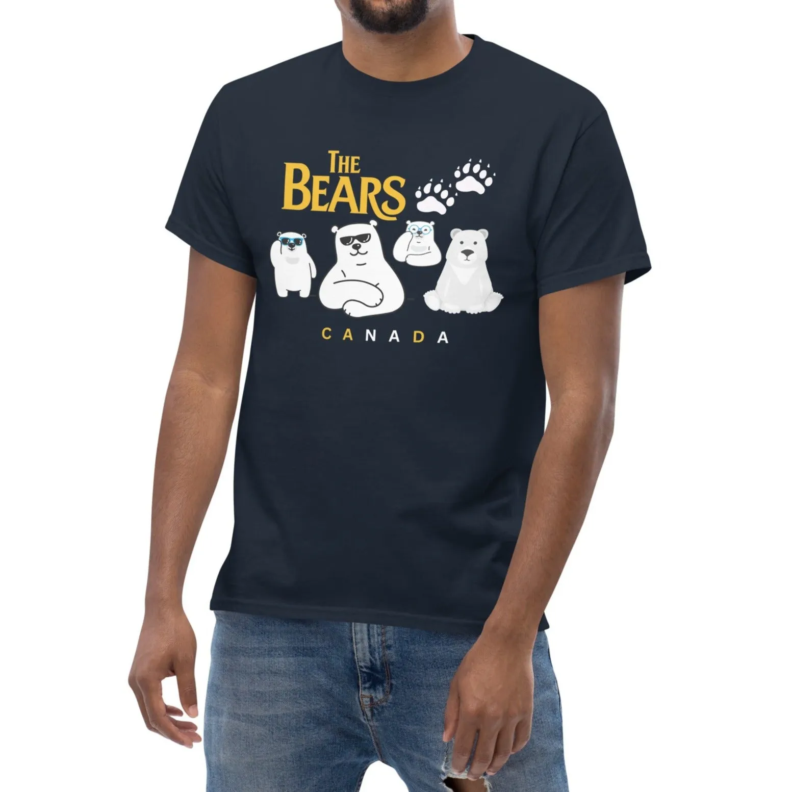 MEN'S GRAPHIC CREW NECK TEES THE BEARS T-SHIRT