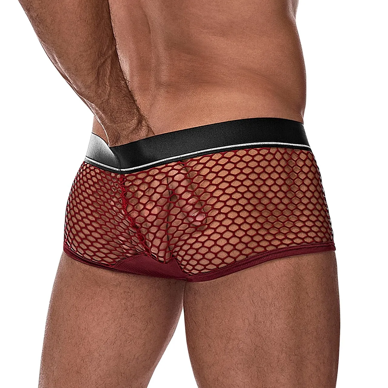 Mens Male Power Ring Boxer Shorts Burgundy