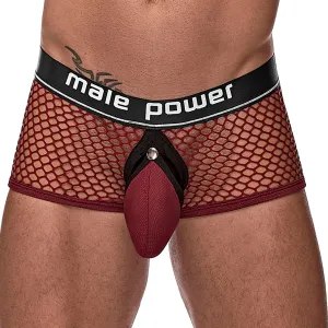 Mens Male Power Ring Boxer Shorts Burgundy