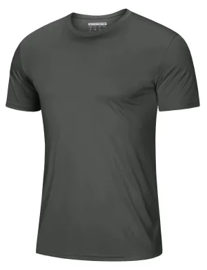 Mens Running Shirts Short Sleeve T-Shirt UPF 50  Moisture Wicking Hiking Shirts Dry Fit Tee Shirts Outdoor Shirts for Men Dark