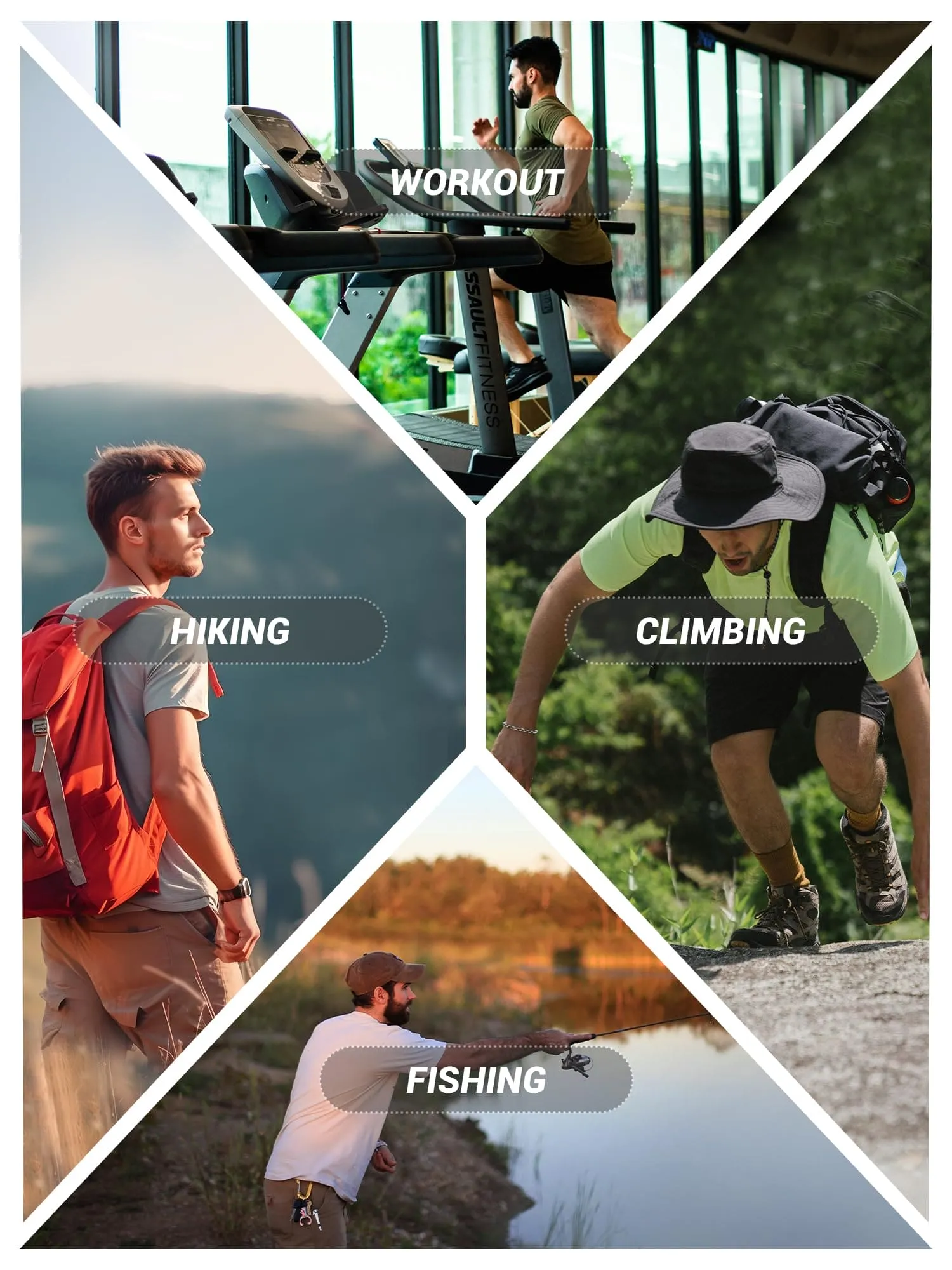 Mens Running Shirts Short Sleeve T-Shirt UPF 50  Moisture Wicking Hiking Shirts Dry Fit Tee Shirts Outdoor Shirts for Men Dark