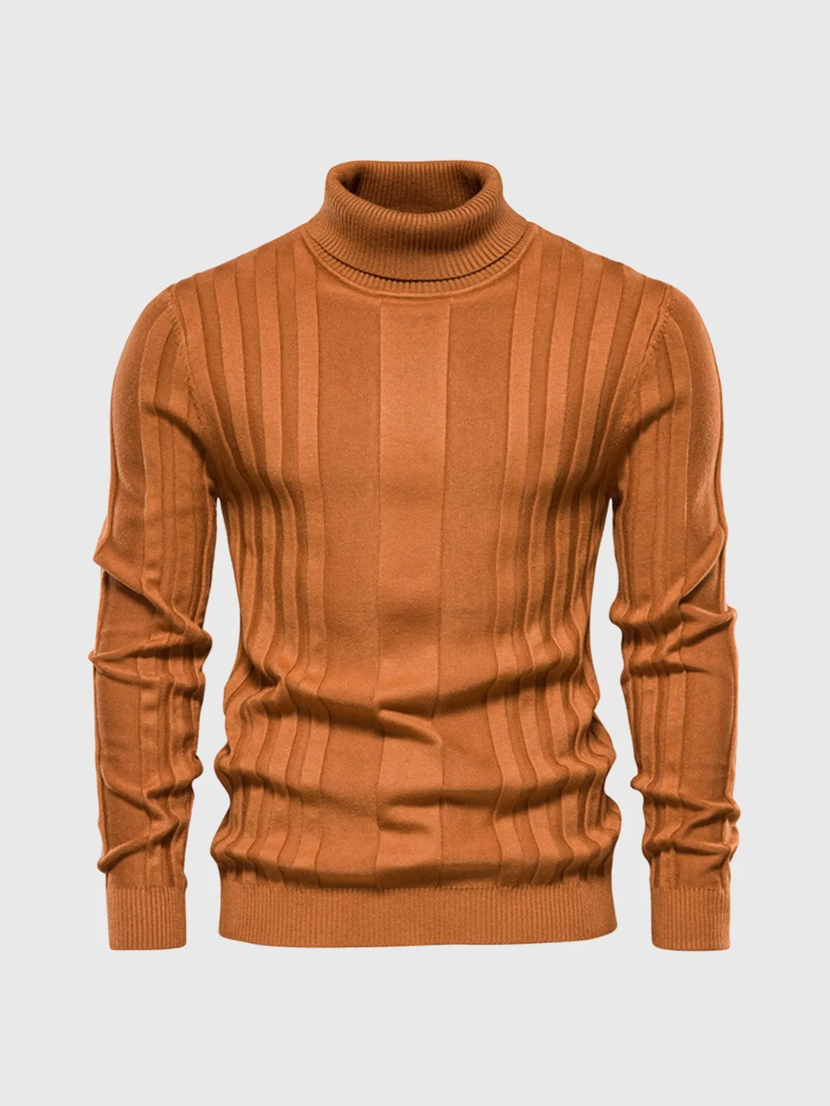 Men's striped turtleneck sweater