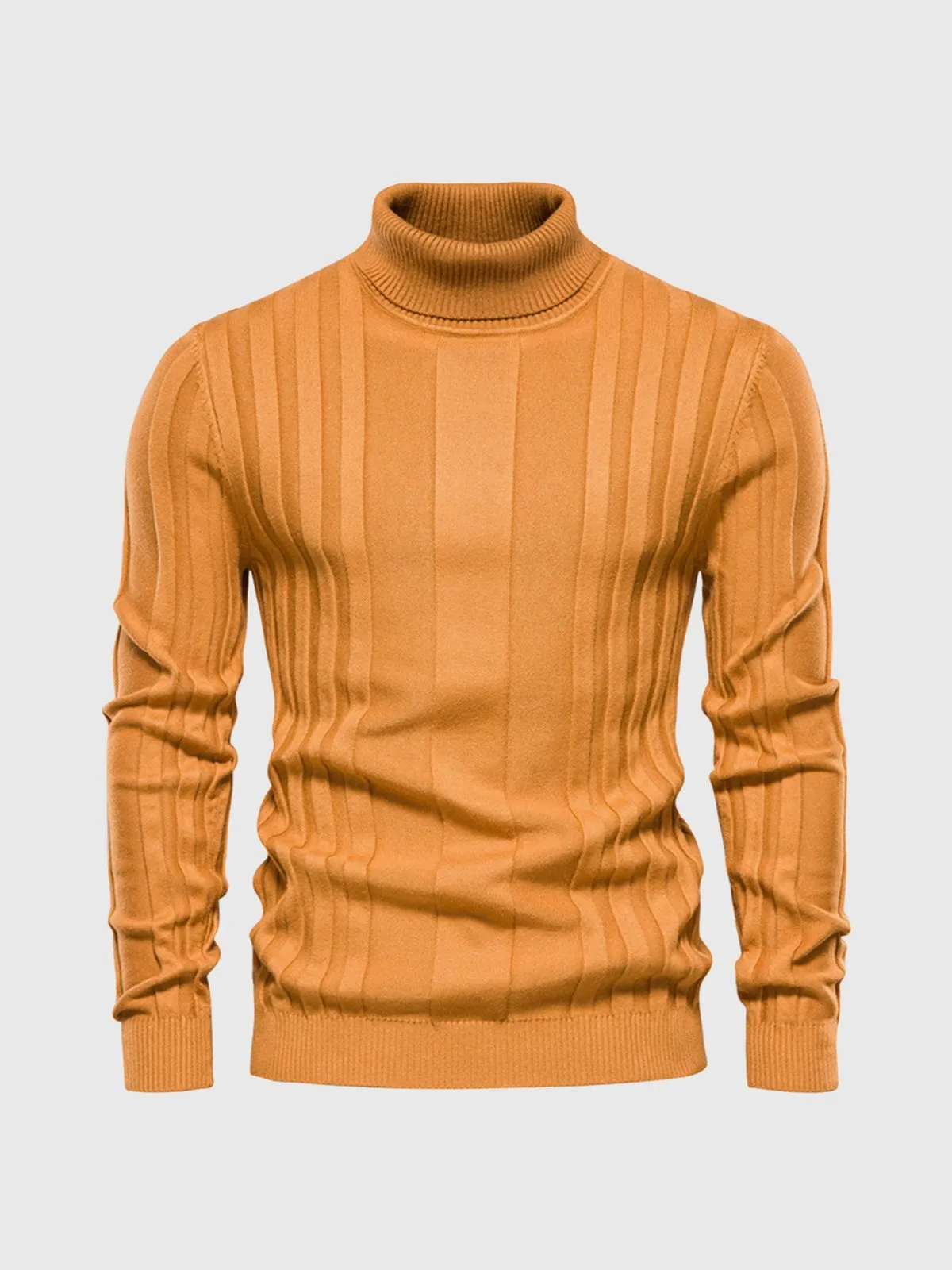 Men's striped turtleneck sweater