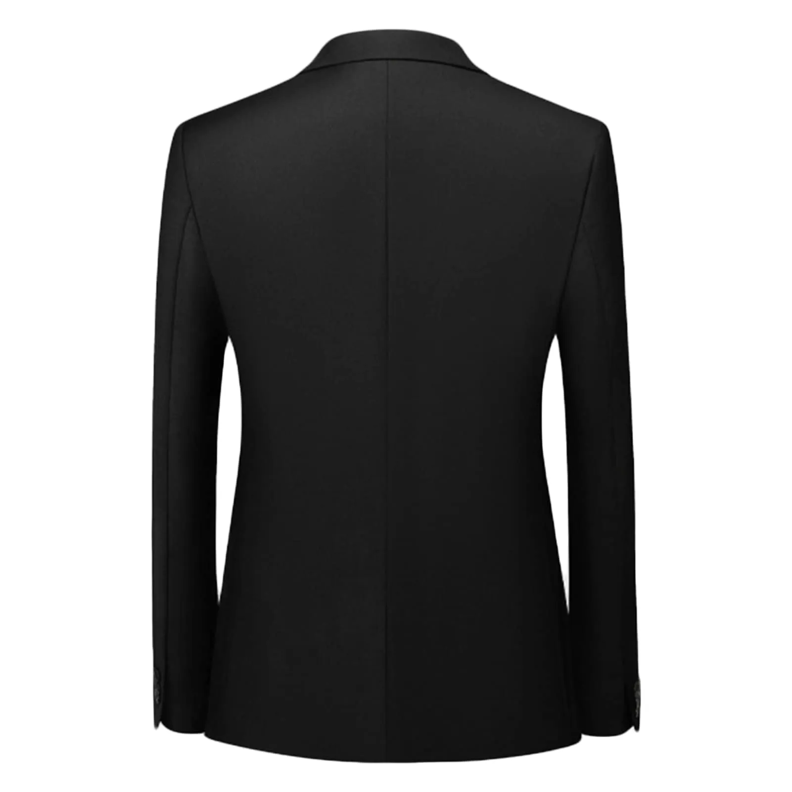 Men's Stylish Slim Fit Daily Blazer Solid Casual Formal Wedding Party Sport Coat One Button Lapel Business Jacket (Black 1,3X-Large)