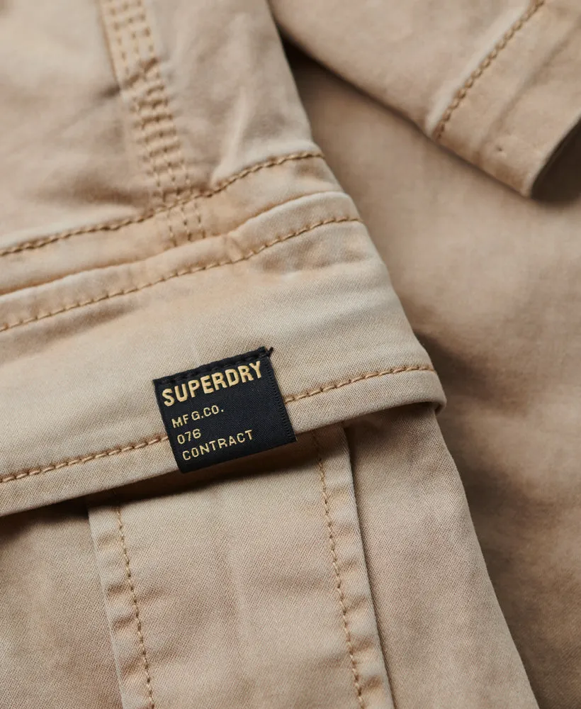 Mid Rise Slim Cargo | Stonewash Taupe Brown