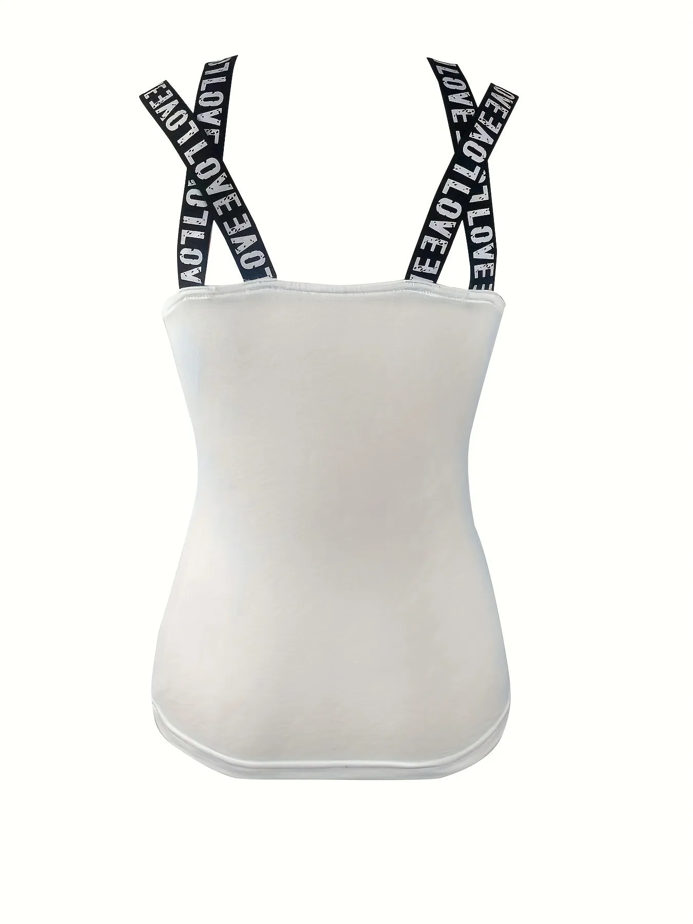 Mila - Mouwloze Tanktop Met Lettertape en Schedelprint, Casual Dameskleding