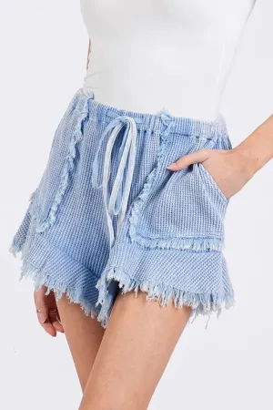 Mineral Washed Vintage Raw Hem Shorts