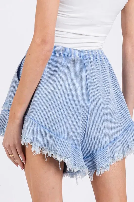 Mineral Washed Vintage Raw Hem Shorts