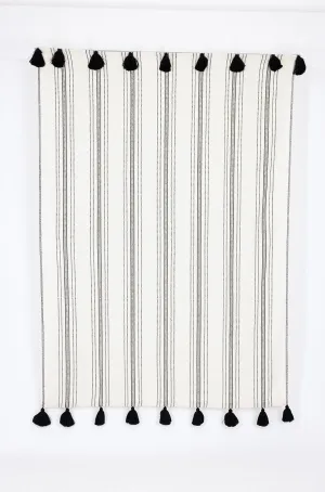 Miska Collection - Handloomed Alpaca - Ink & Ivory Pinstripe Wholesale