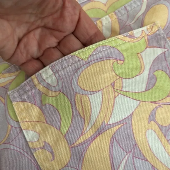 MNG Mango Women's Pastel Paisley Patterned Jeans