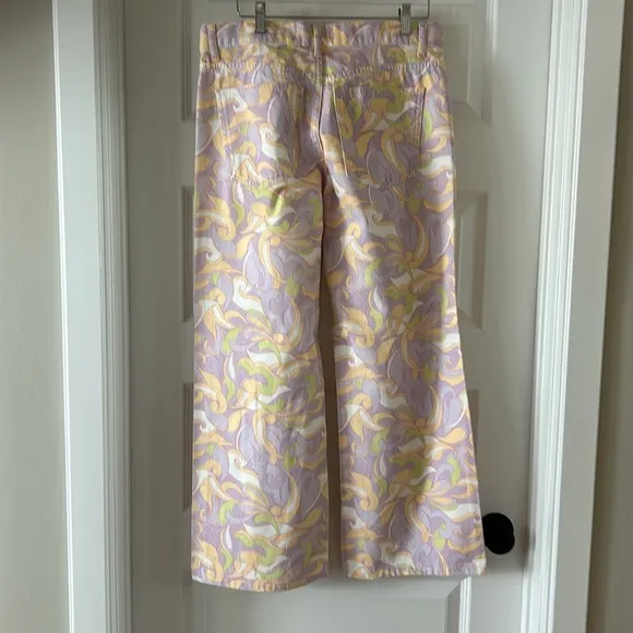 MNG Mango Women's Pastel Paisley Patterned Jeans