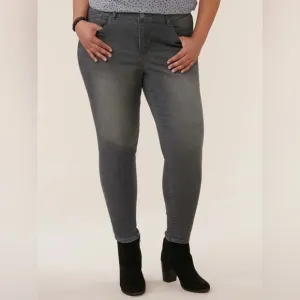 Modern &quot;Ab&quot;solution® High Rise Ankle Length Grey Plus Skinny Jeans