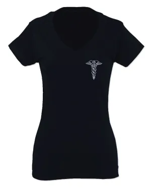 Mother Gift I'm a Nurse RN Nurse Registered For Women V neck fitted T Shirt