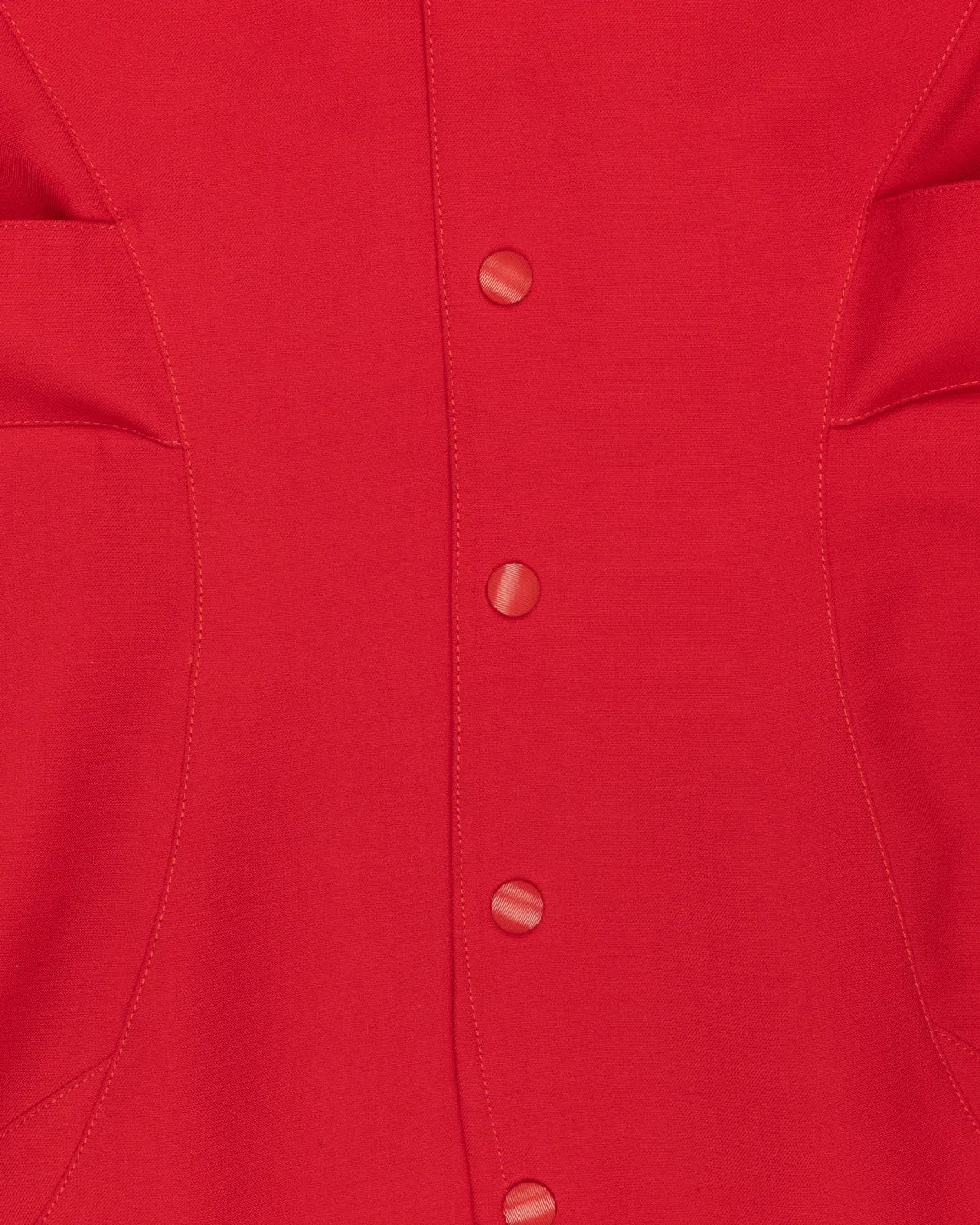 Mugler red long sleeve dress