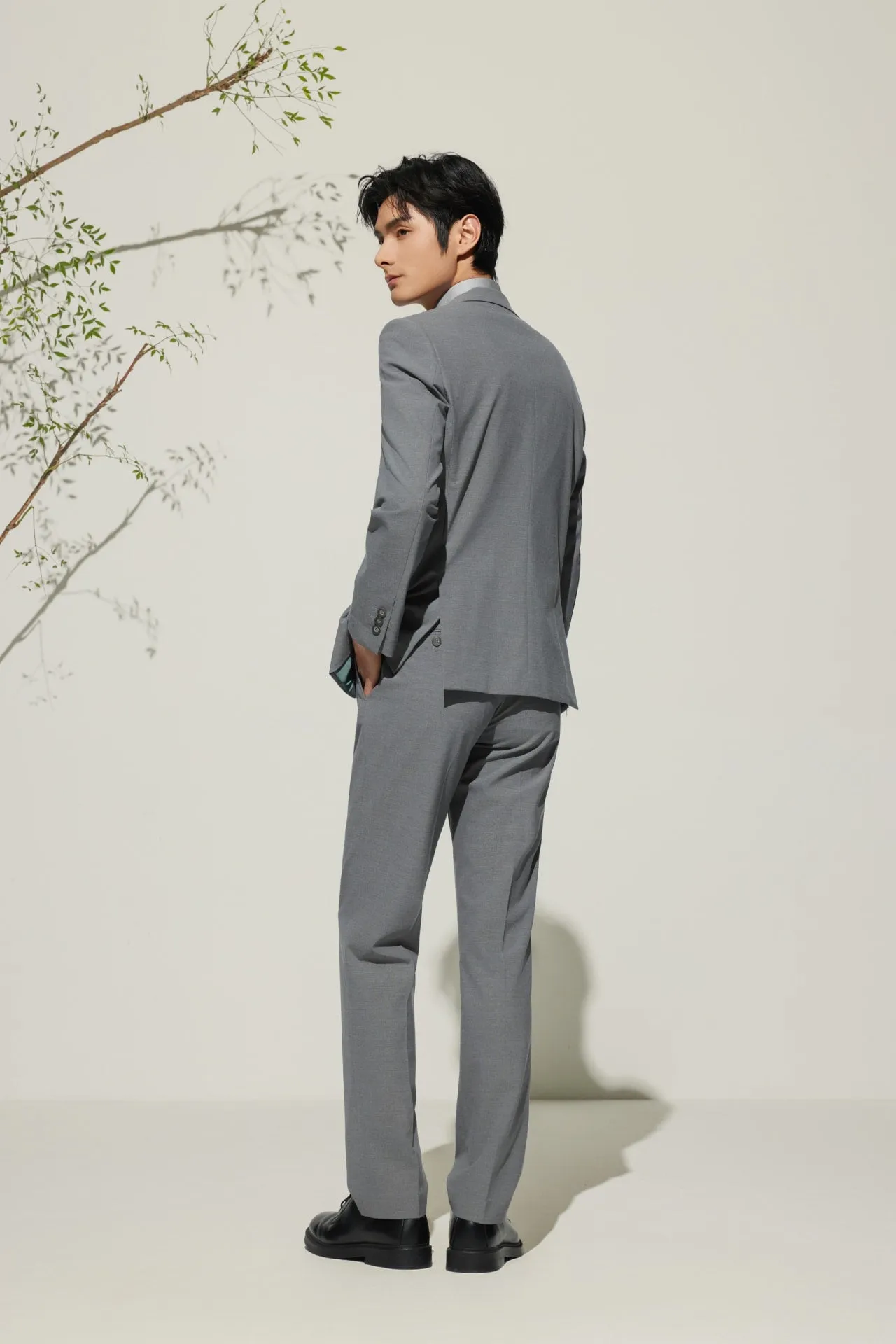Multi-Way Stretch Smart Fit Plain Weave Suit Blazer