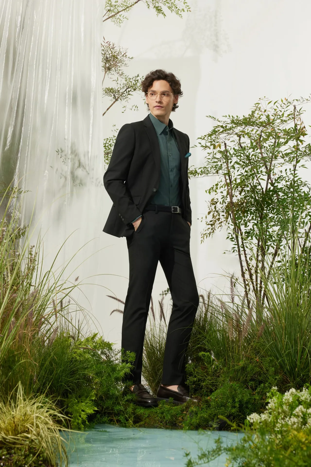 Multi-Way Stretch Smart Fit Plain Weave Suit Blazer