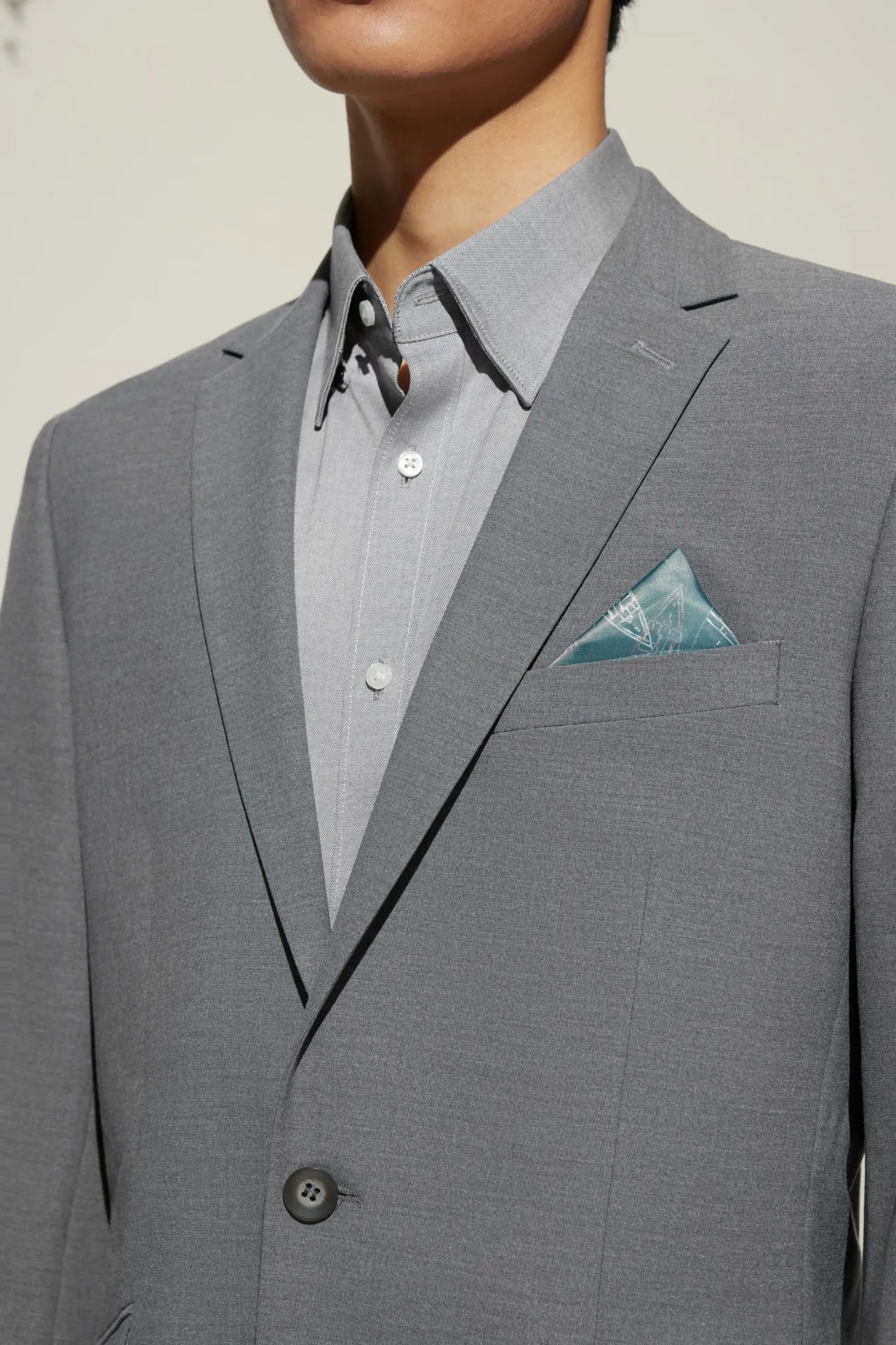 Multi-Way Stretch Smart Fit Plain Weave Suit Blazer