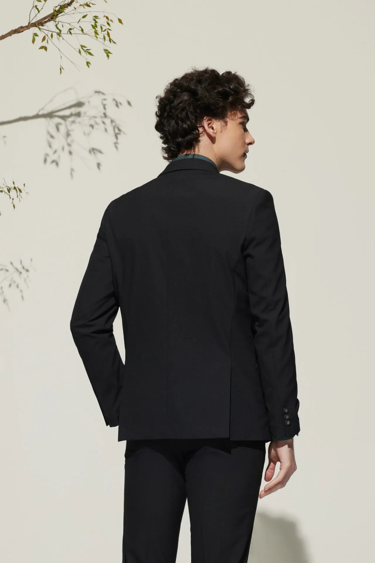 Multi-Way Stretch Smart Fit Plain Weave Suit Blazer