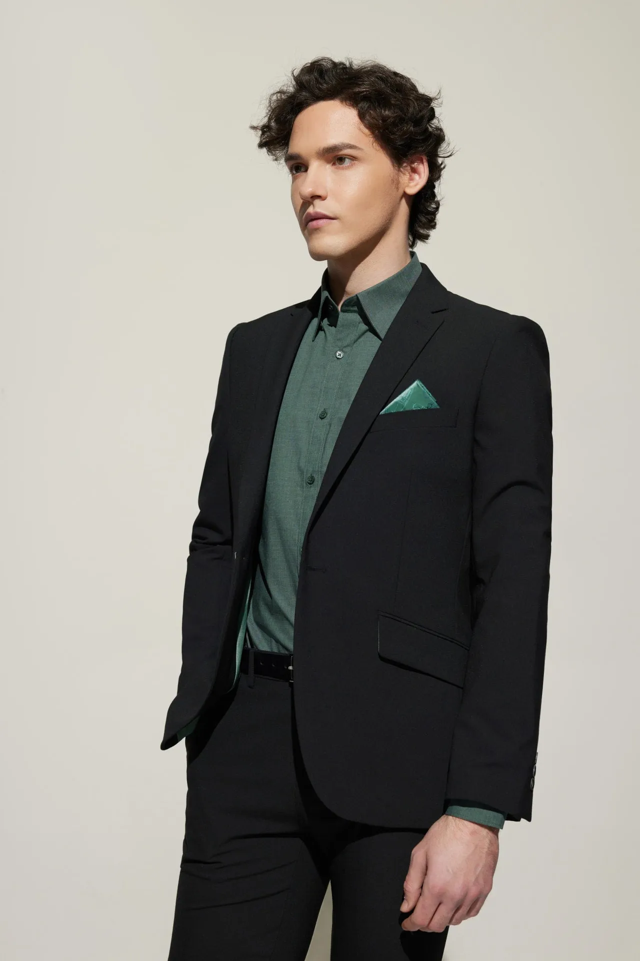 Multi-Way Stretch Smart Fit Plain Weave Suit Blazer