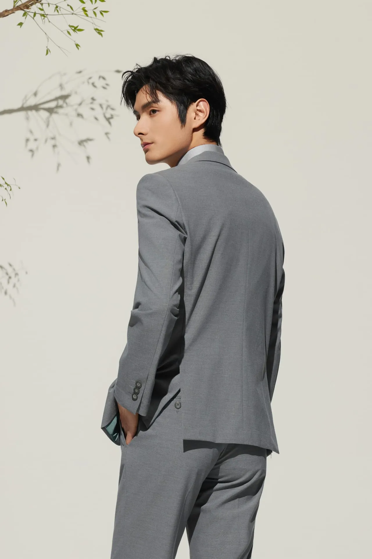 Multi-Way Stretch Smart Fit Plain Weave Suit Blazer