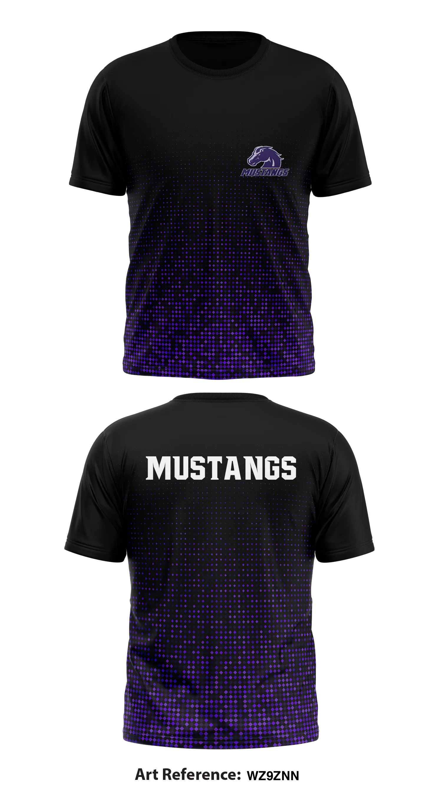 Mustangs Store 6 Core Men's SS Performance Tee - Aqh5Me
