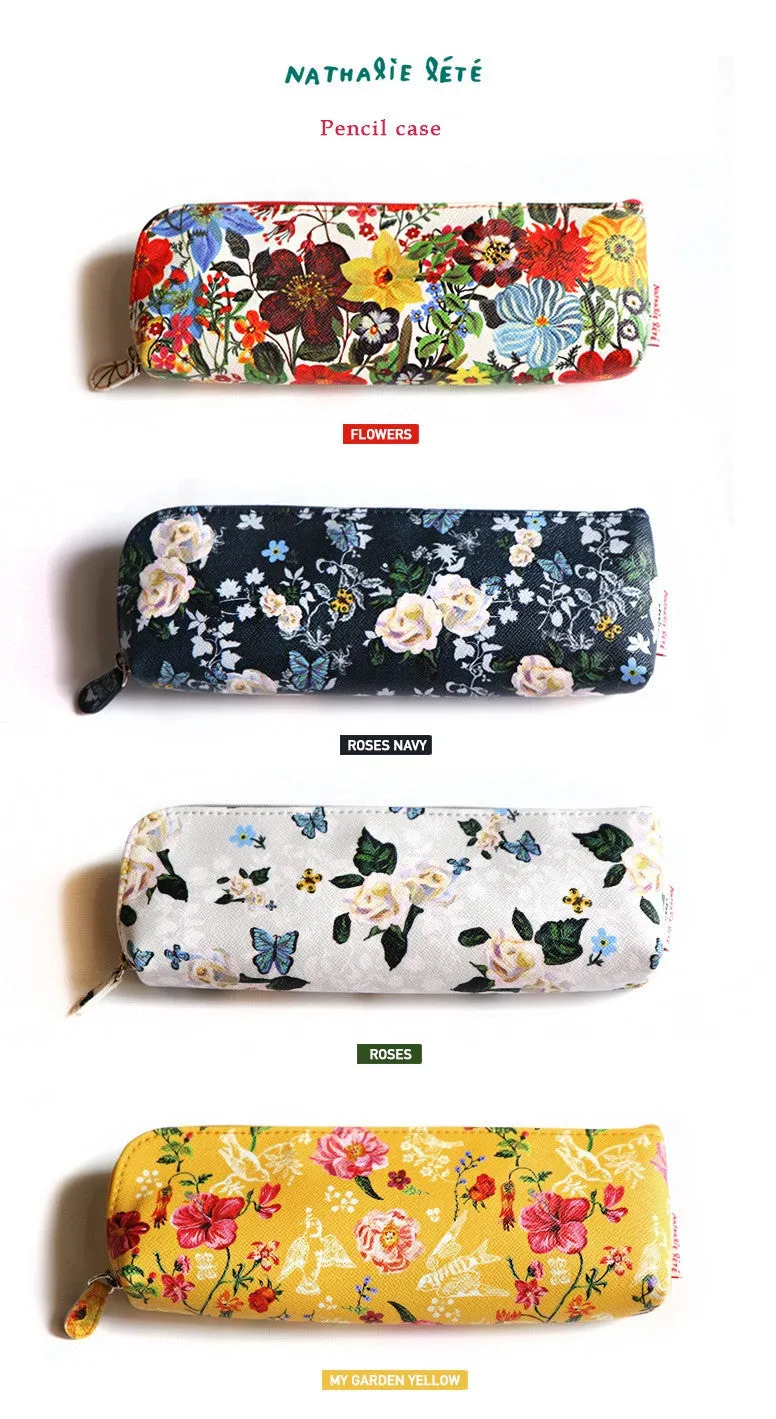 Nathalie Lete Pencil Pouch - Flowers