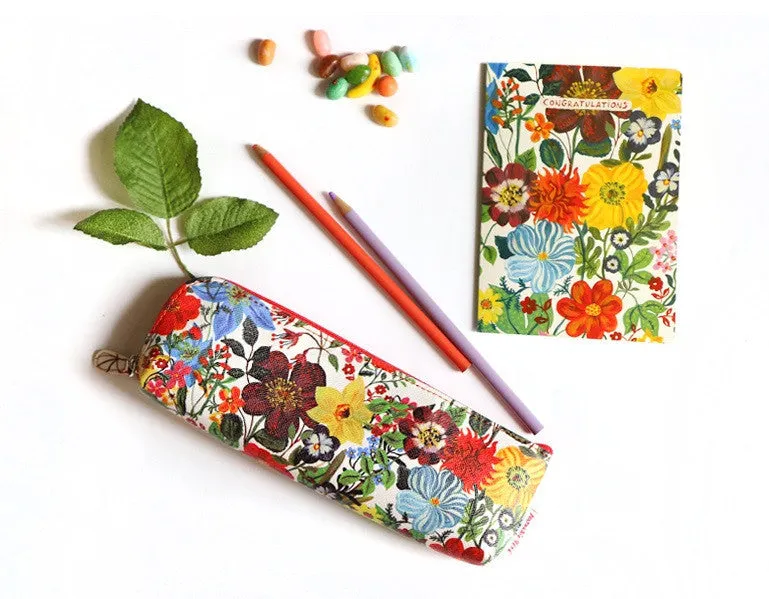 Nathalie Lete Pencil Pouch - Flowers