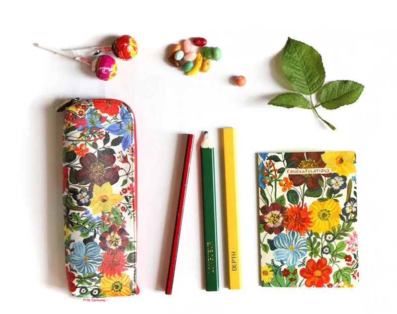 Nathalie Lete Pencil Pouch - Flowers