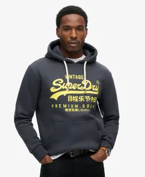 Neon Vintage Logo Graphic Hoodie | Eclipse Navy Marle